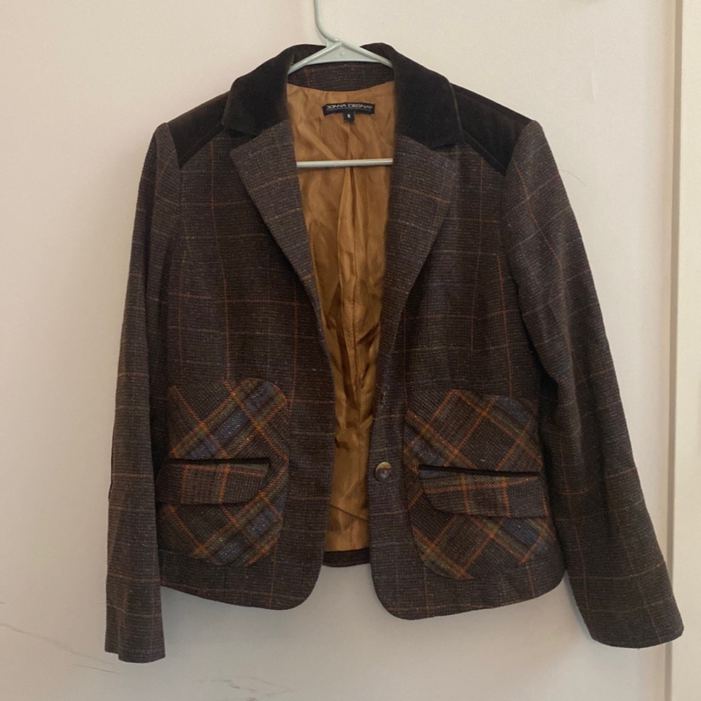 donna degnan tweed blazer